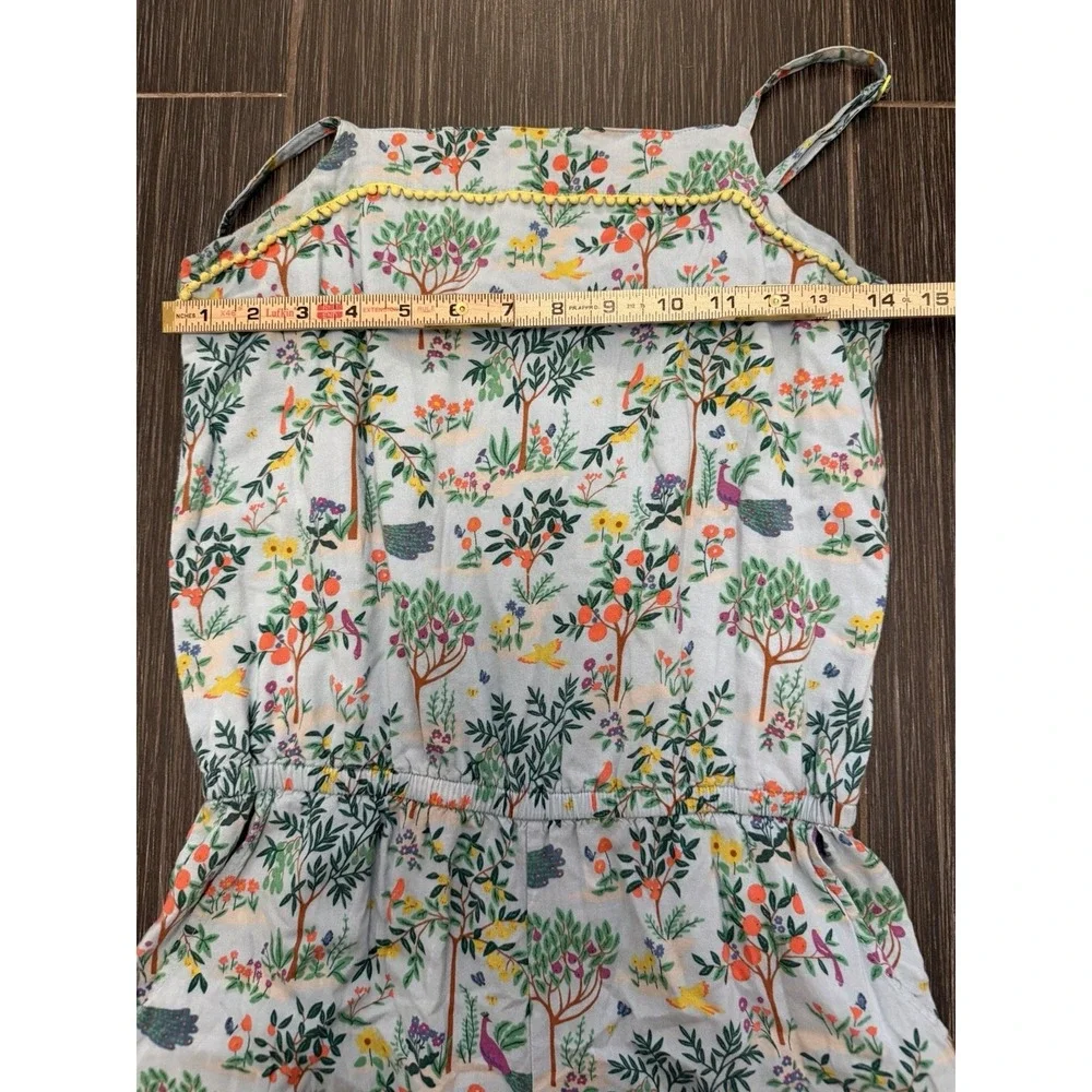 Johnnie B Girls Jumpsuit Sz 13-14 Years Aviary Peacock Scene Spring Floral